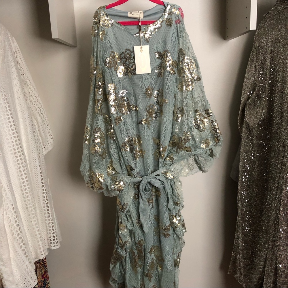 Joyfolie Galina kaftan. NWT size 7 light blue